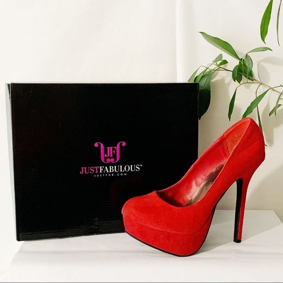 🔥 Mix & Match 2/$40 🔥 JustFab Red "Alex" Heel - Picture 8 of 11